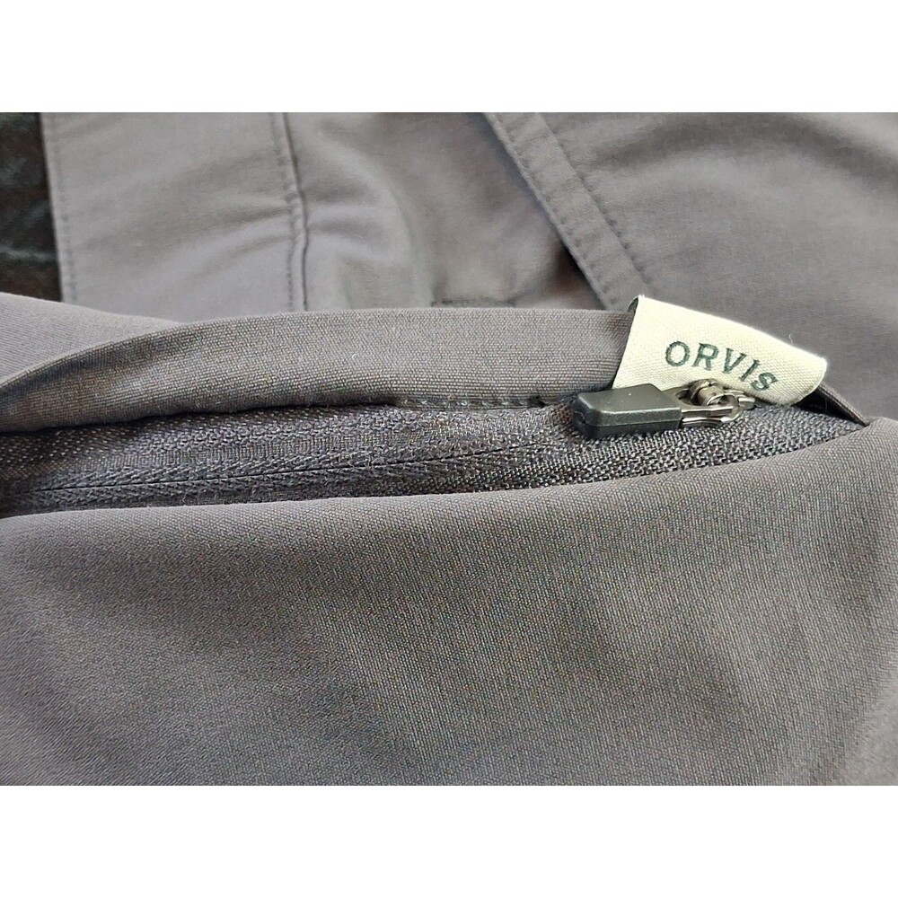 ORVIS Men's Tech Pant Gray 40x30 Performance Water Repellent Cargo Zip Pocket - Picture 10 of 14
